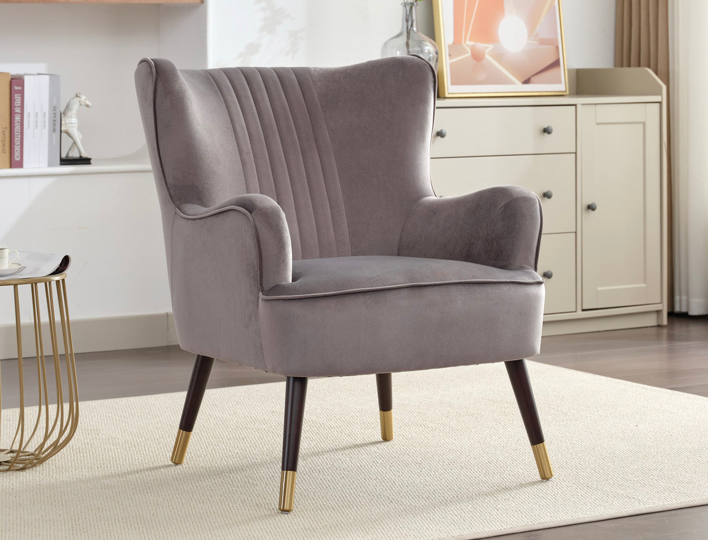 Loughton velvet accent chair