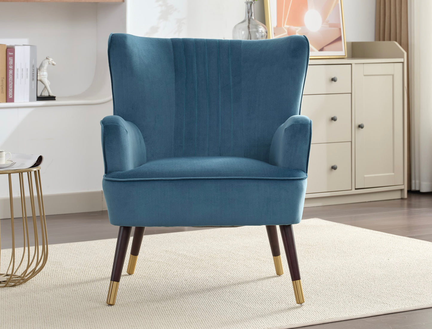 Loughton velvet accent chair