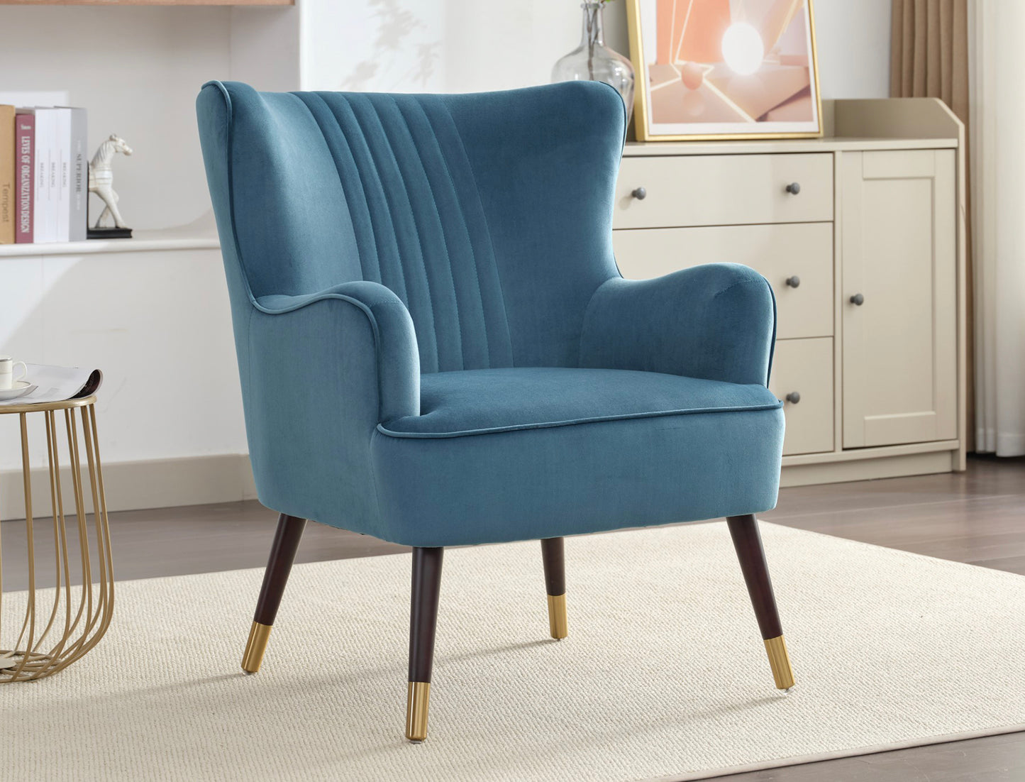 Loughton velvet accent chair