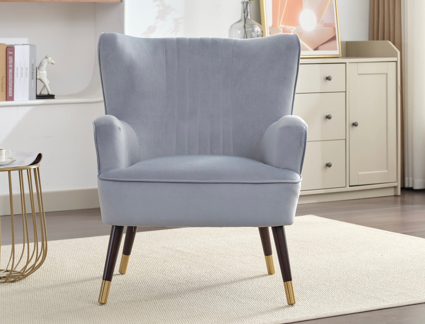 Loughton velvet accent chair