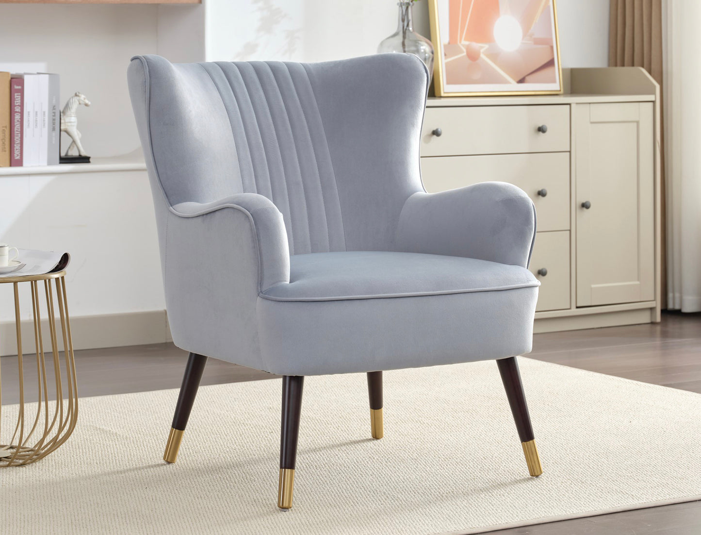 Loughton velvet accent chair