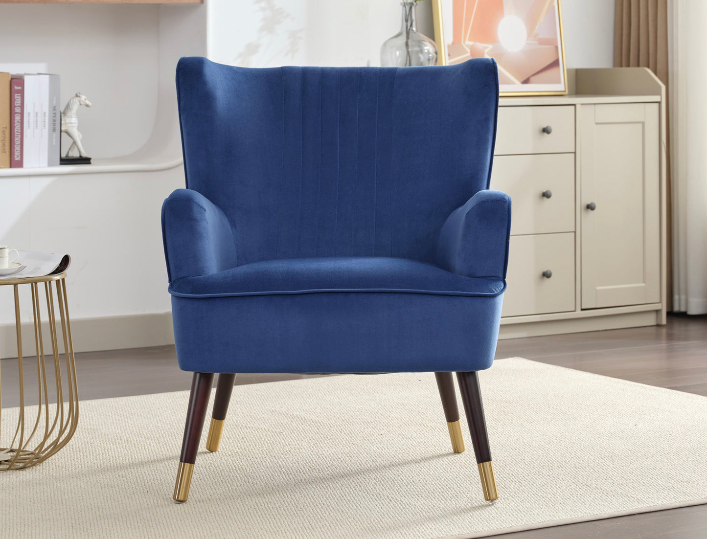 Loughton velvet accent chair