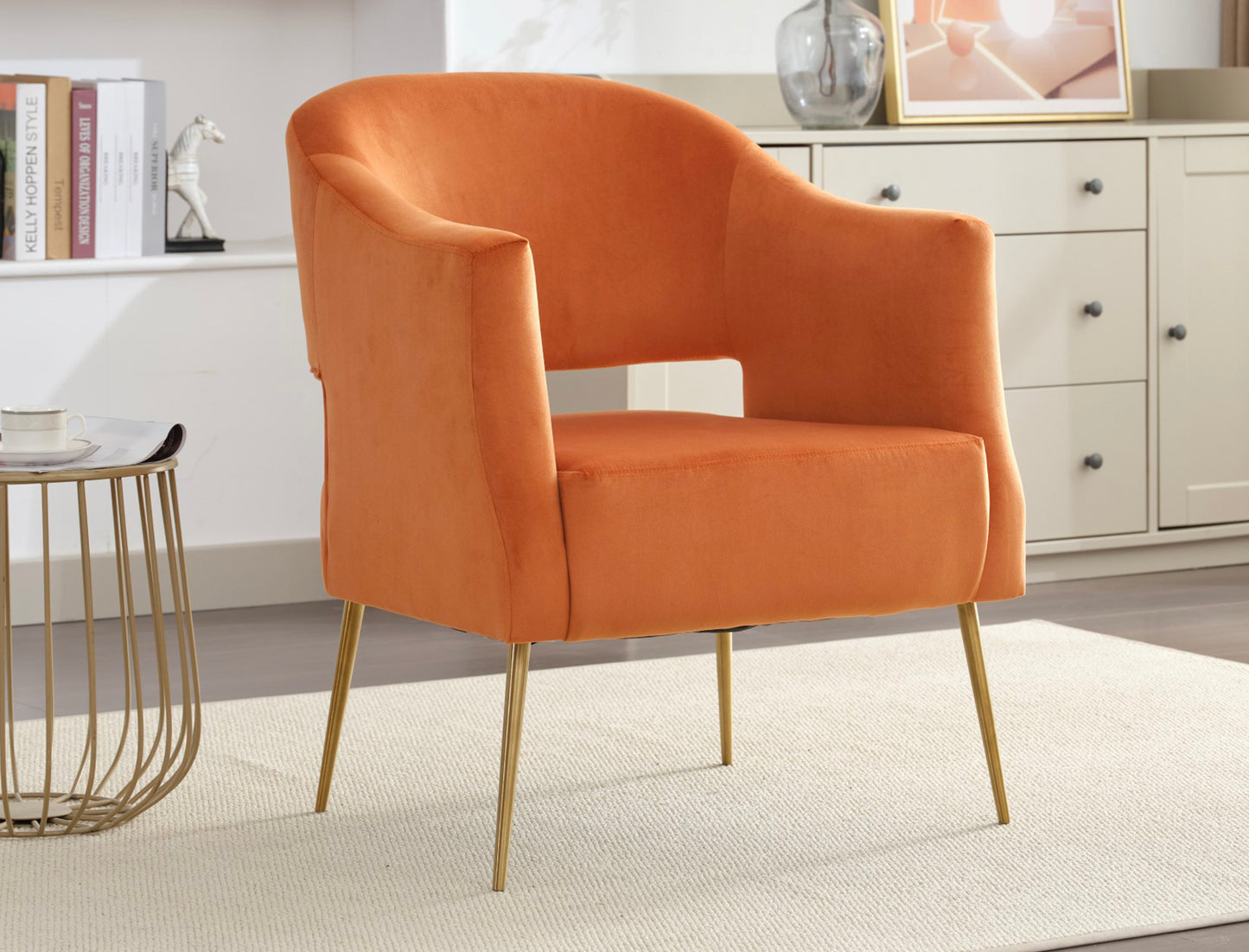 Bourton velvet accent chair