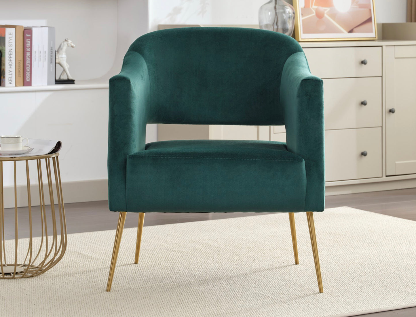 Bourton velvet accent chair