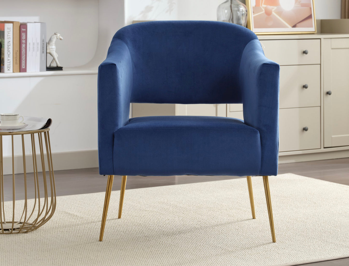 Bourton velvet accent chair