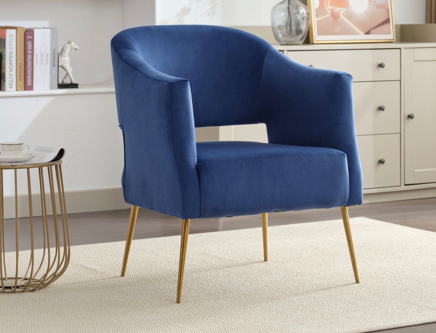 Bourton velvet accent chair