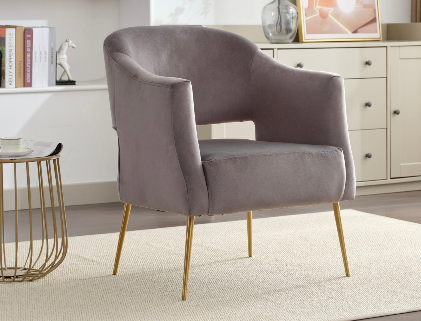 Bourton velvet accent chair