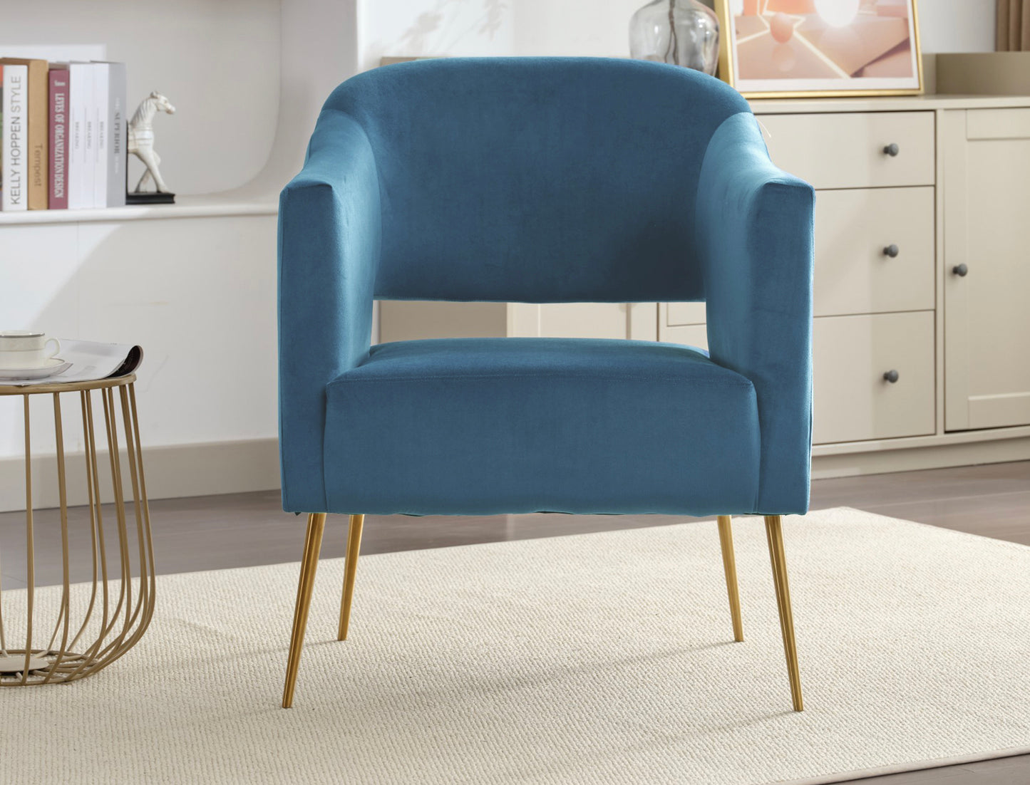 Bourton velvet accent chair