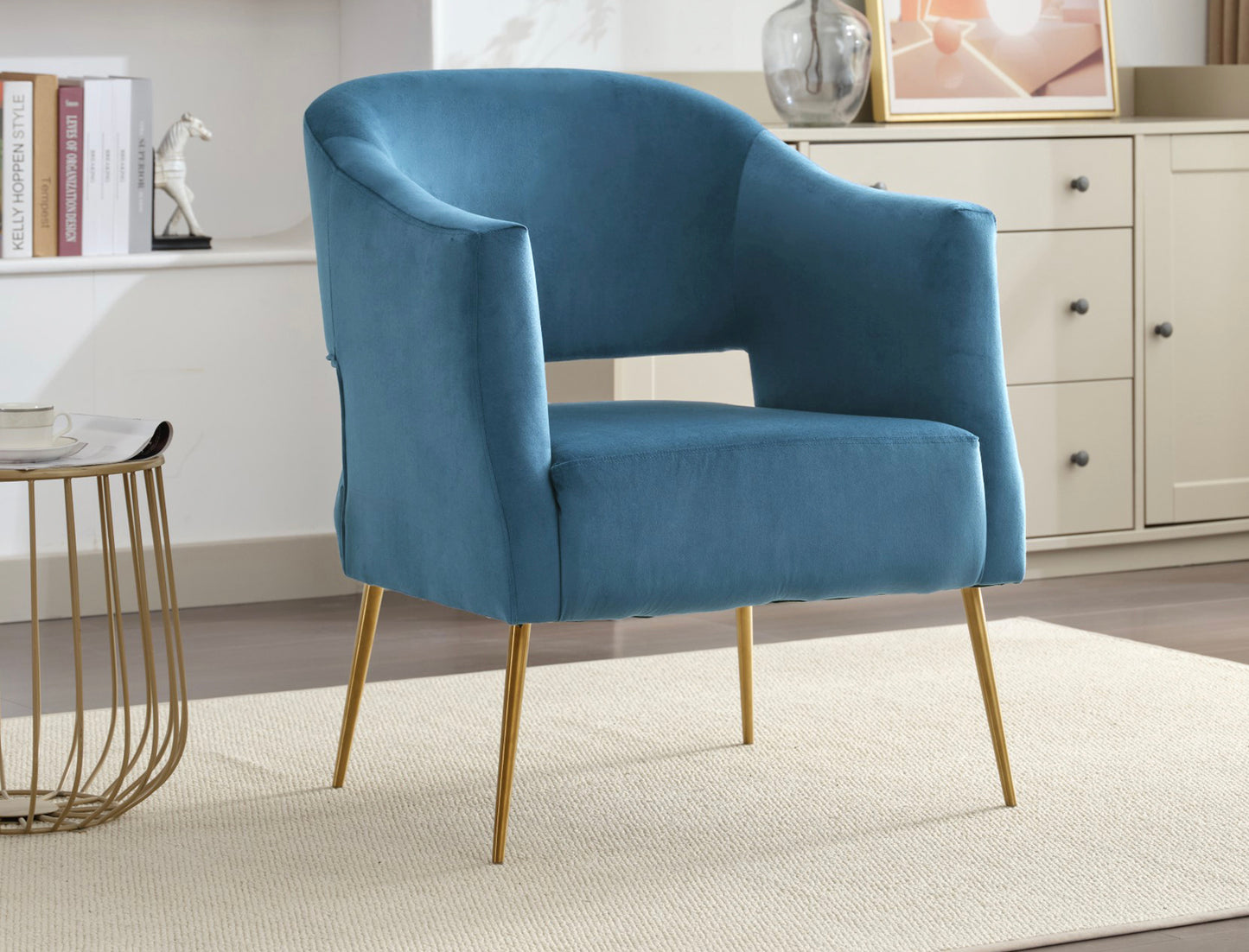 Bourton velvet accent chair