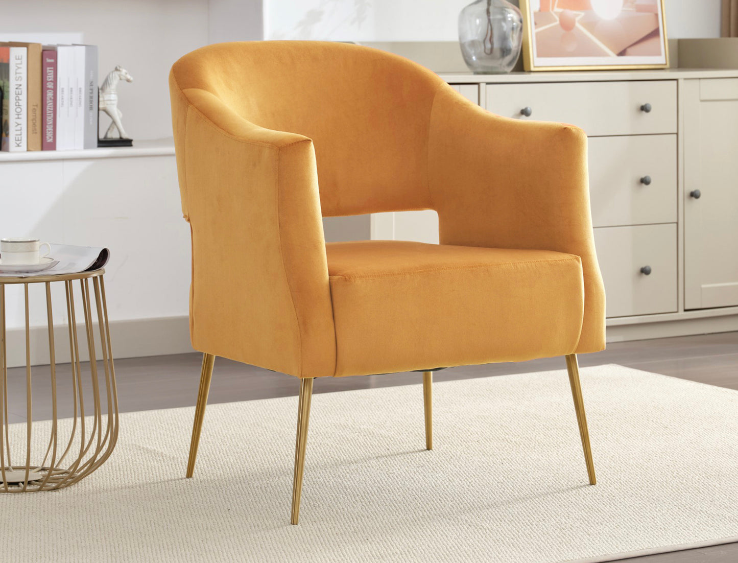 Bourton velvet accent chair