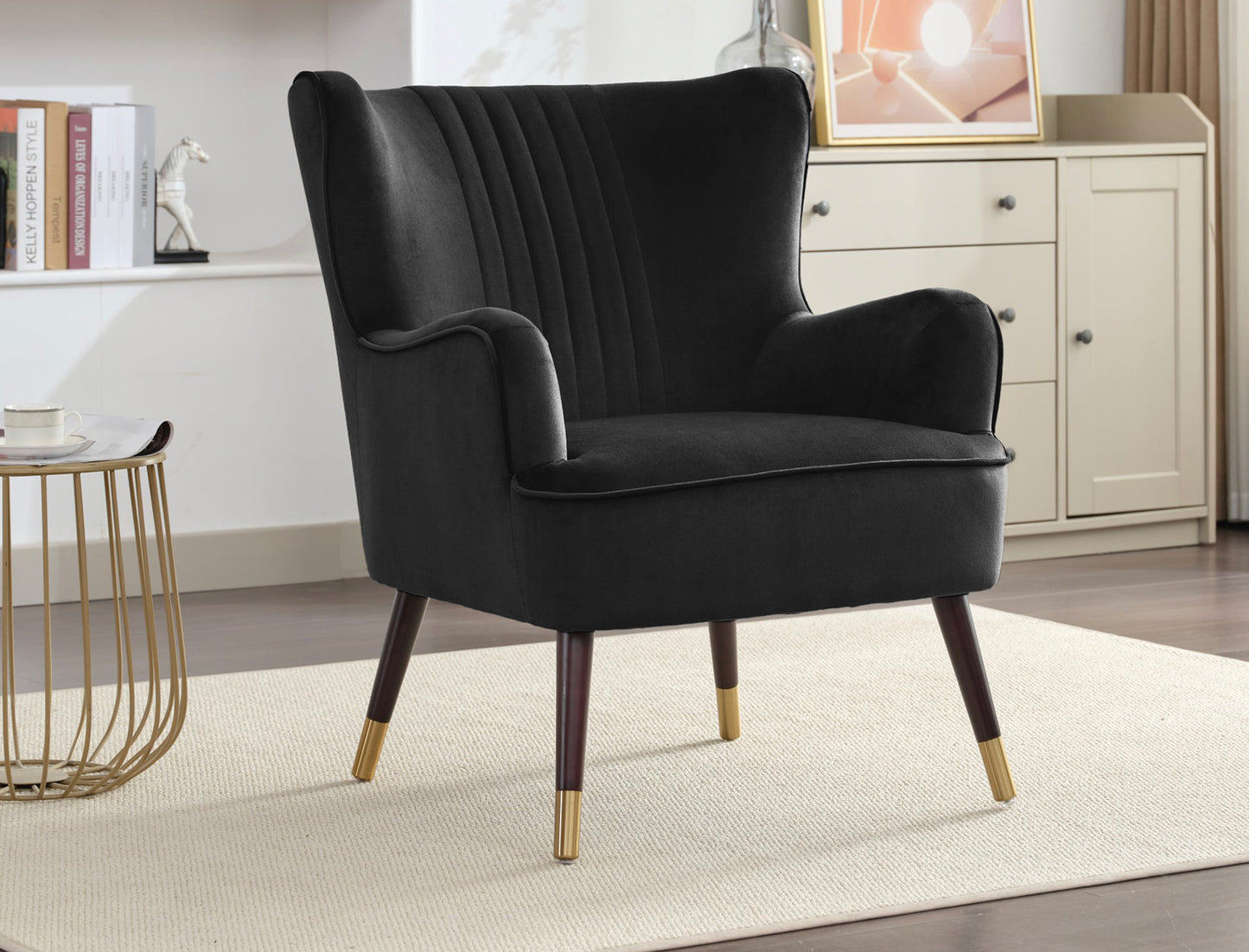 Loughton velvet accent chair