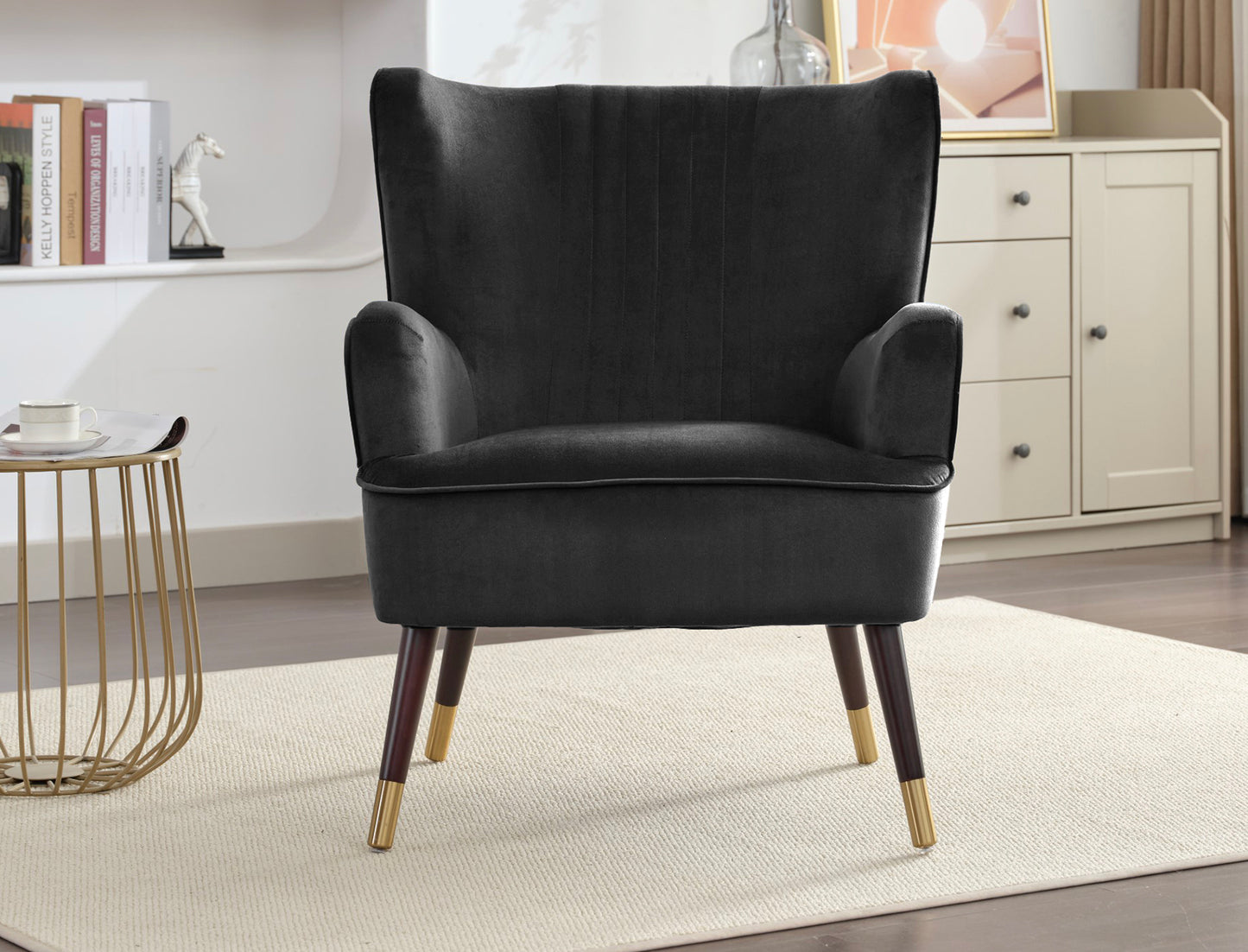 Loughton velvet accent chair