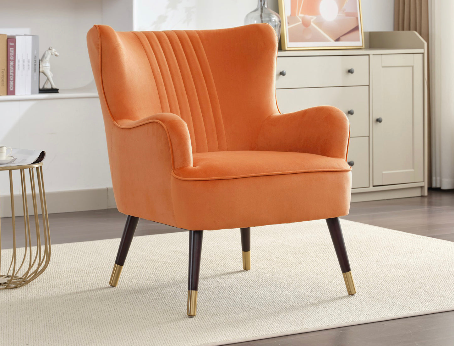 Loughton velvet accent chair