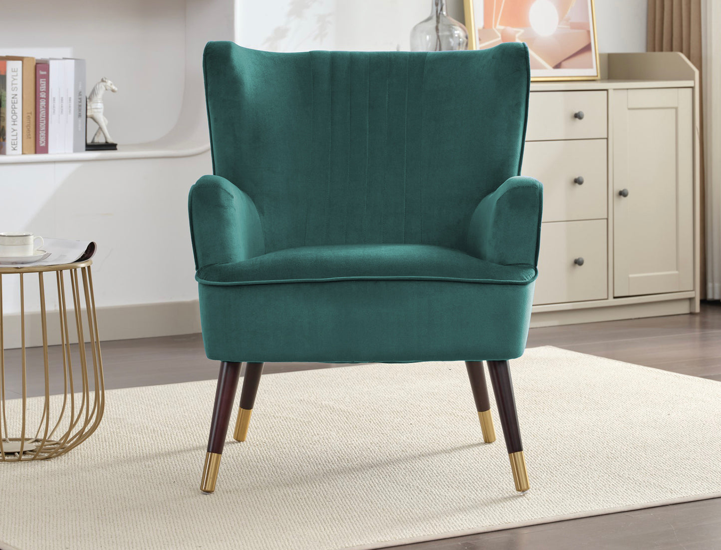 Loughton velvet accent chair