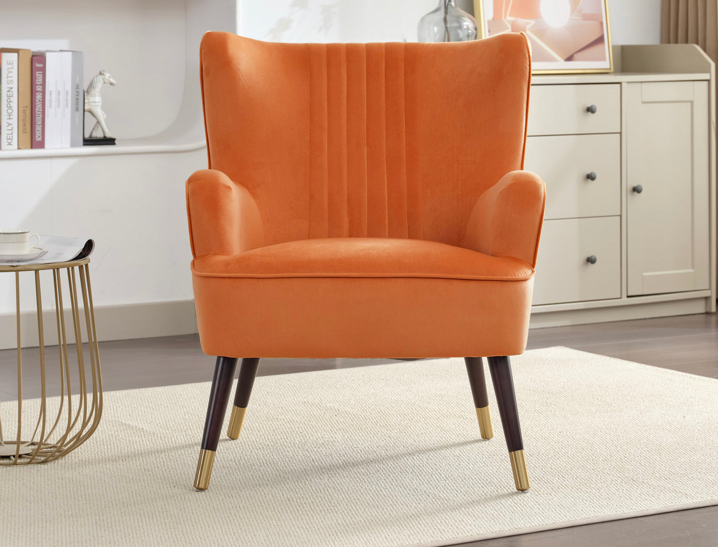 Loughton velvet accent chair