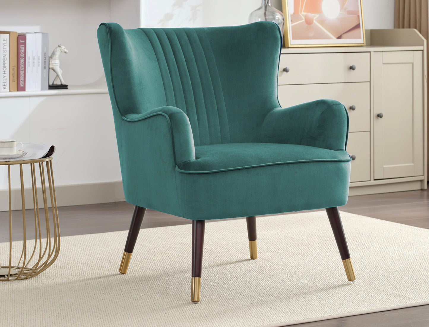 Loughton velvet accent chair