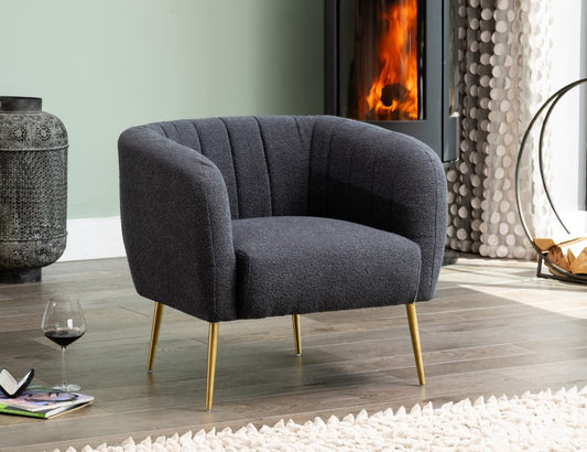 Wickham boucle fabric accent chair
