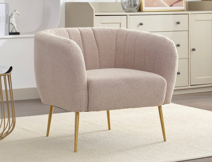 Wickham boucle fabric accent chair