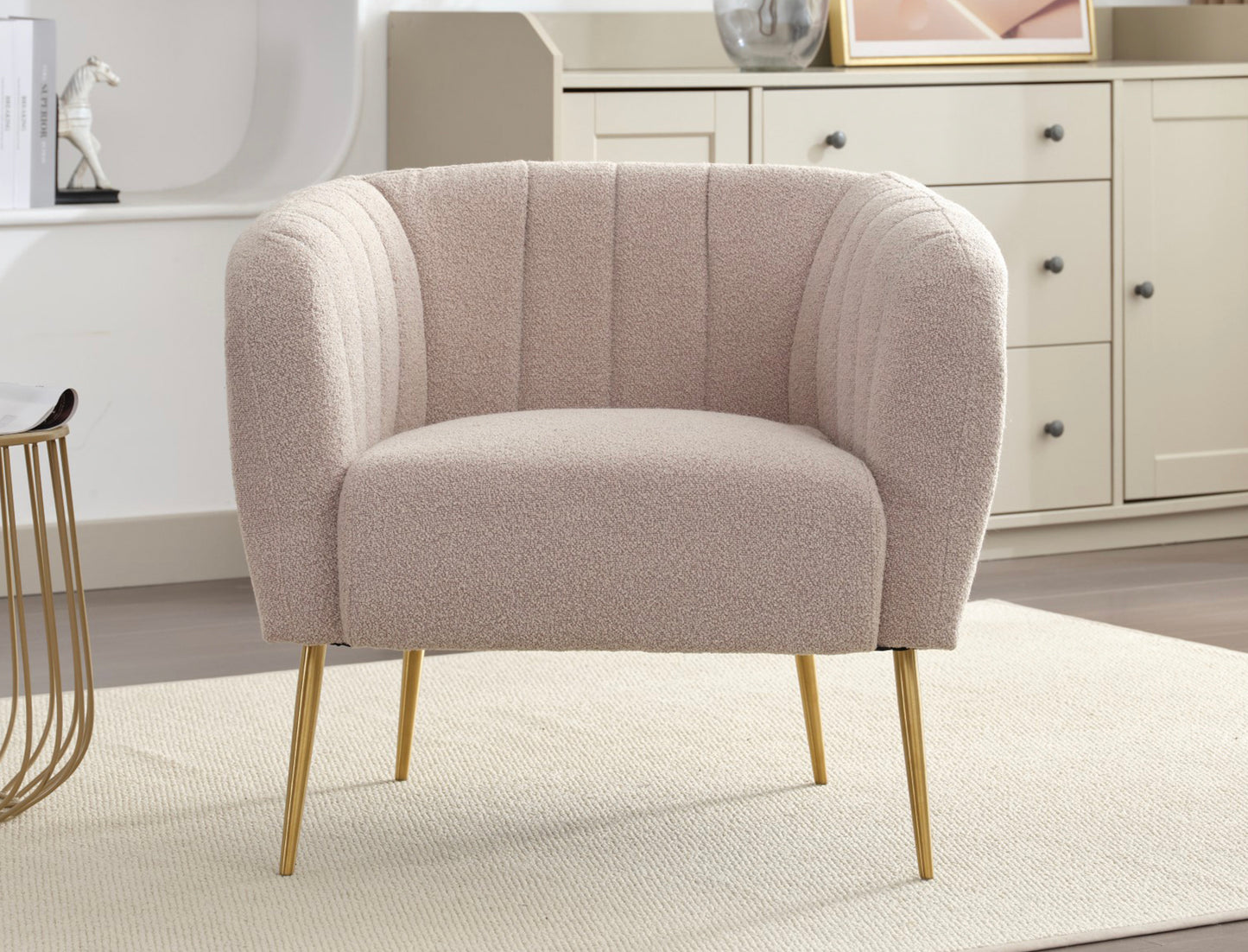 Wickham boucle fabric accent chair